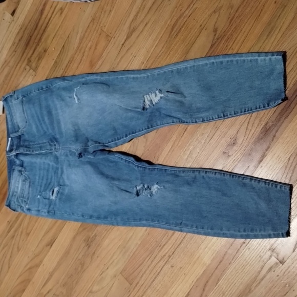NWT JustFab high-rise distressed jeans  Sz 34 - Picture 1 of 12